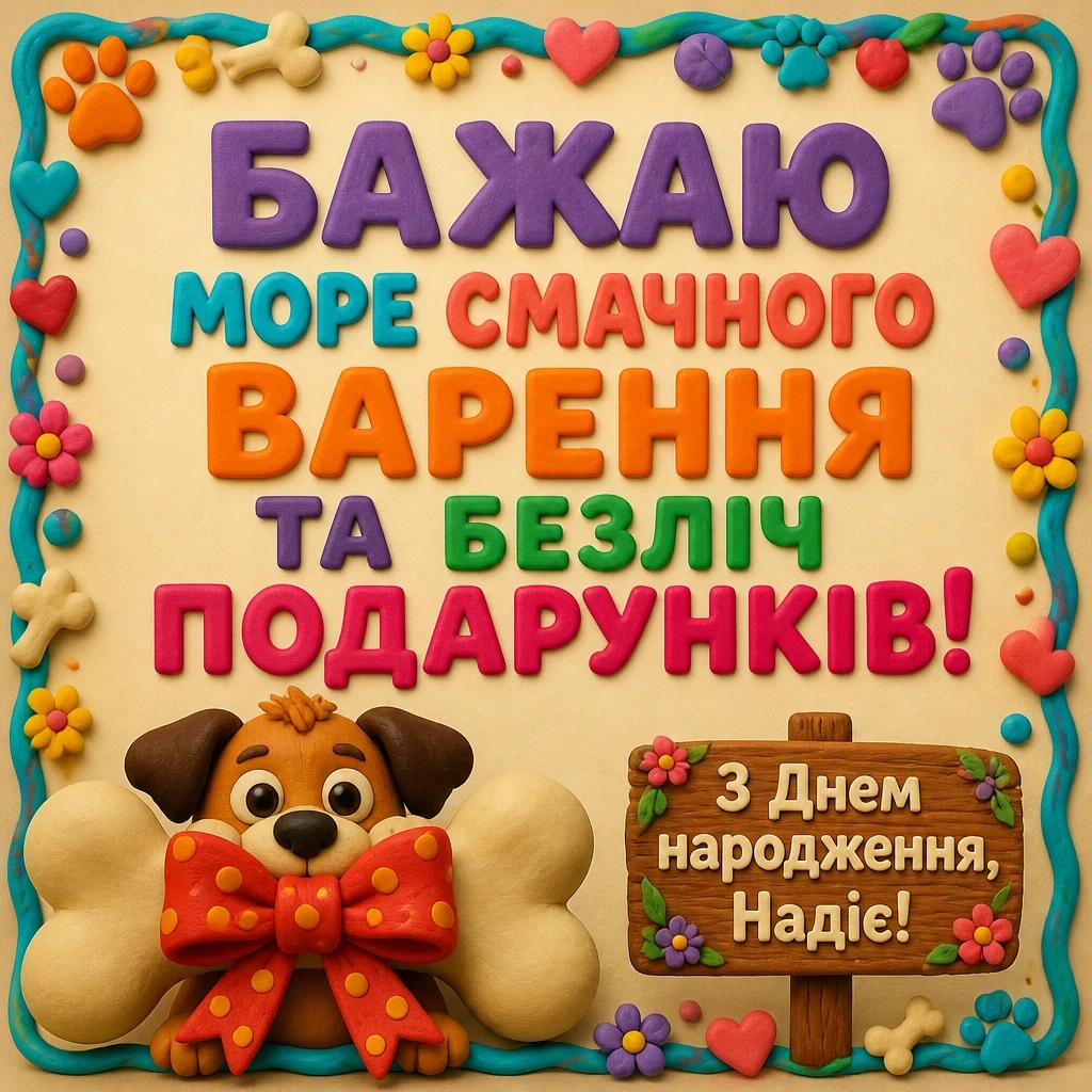 з днем народження надія