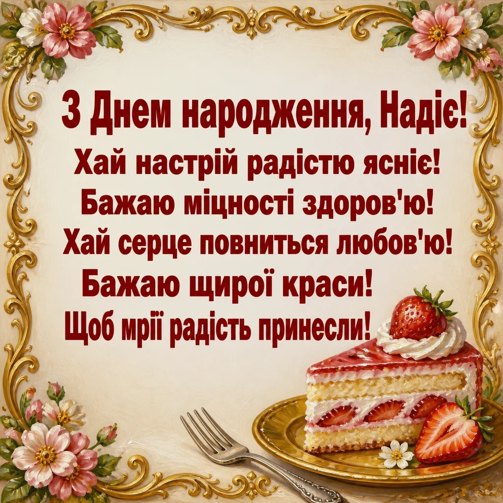 з днем народження надія