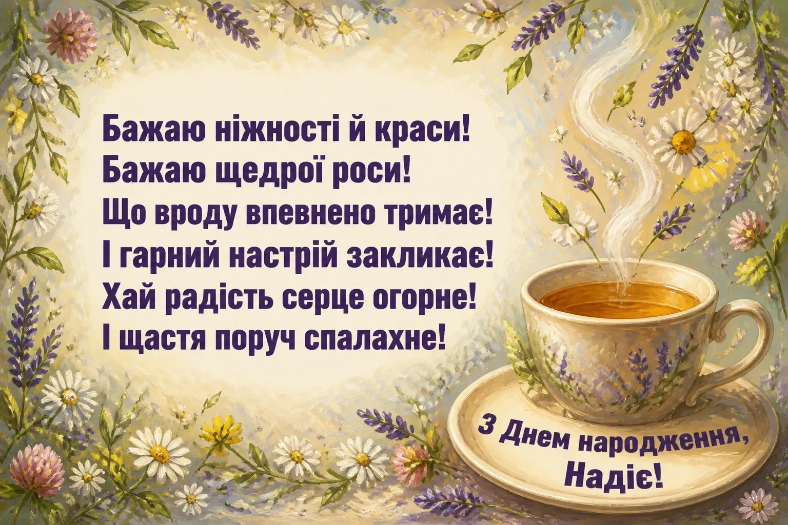 з днем народження надія