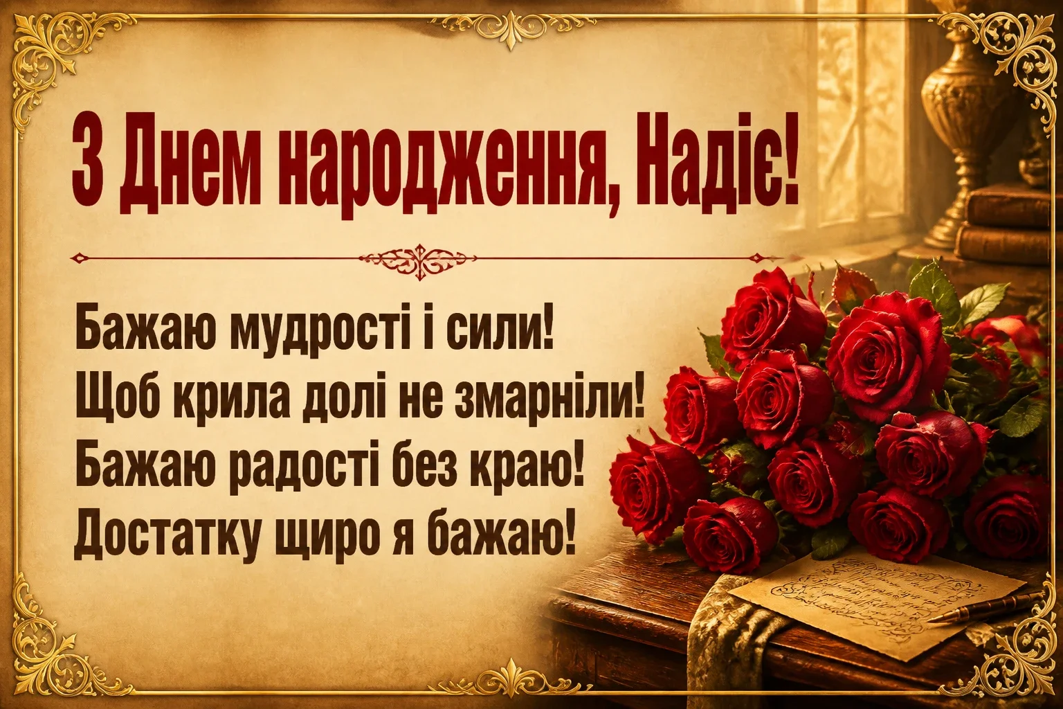 з днем народження надія