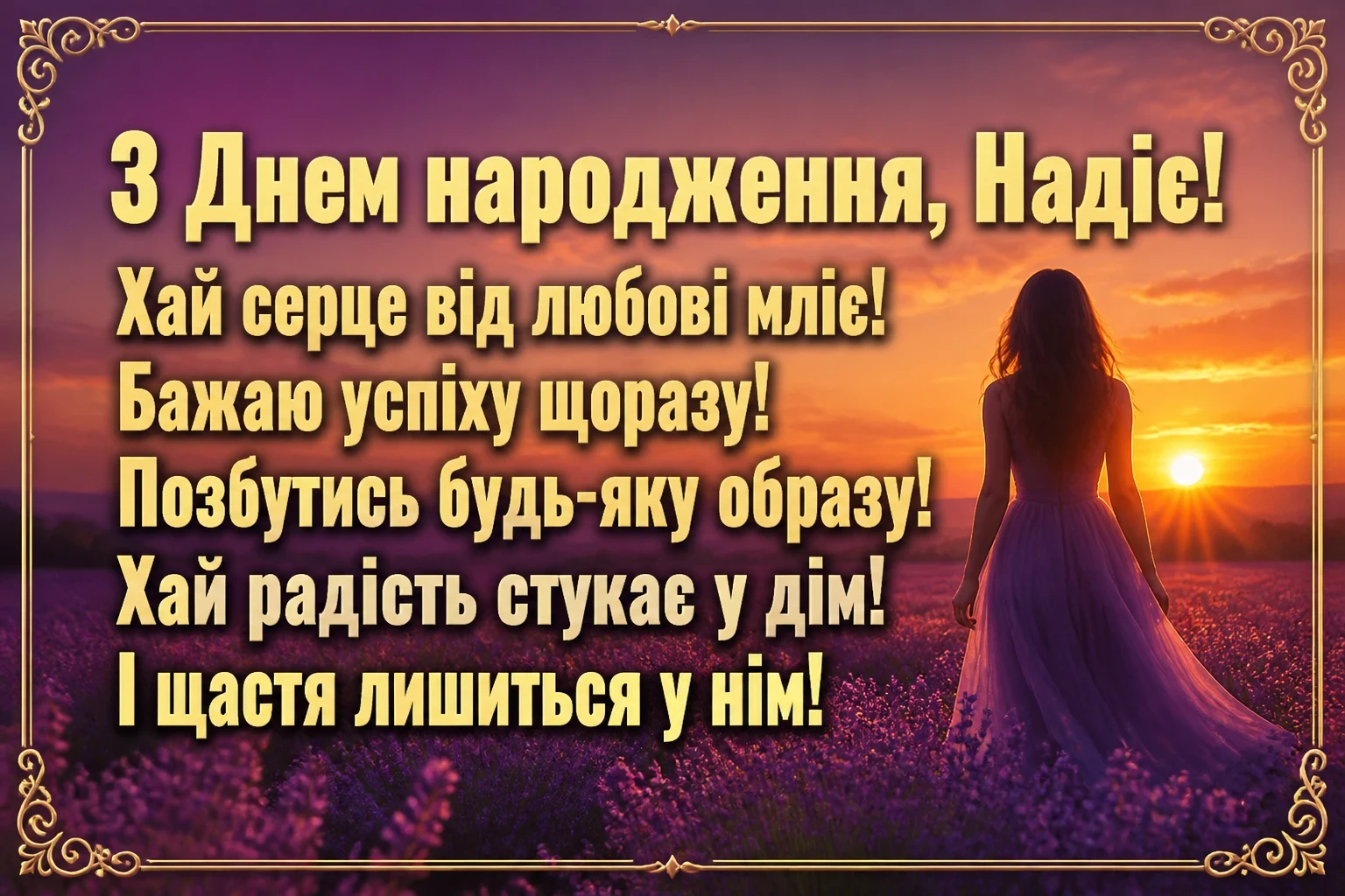 з днем народження надія