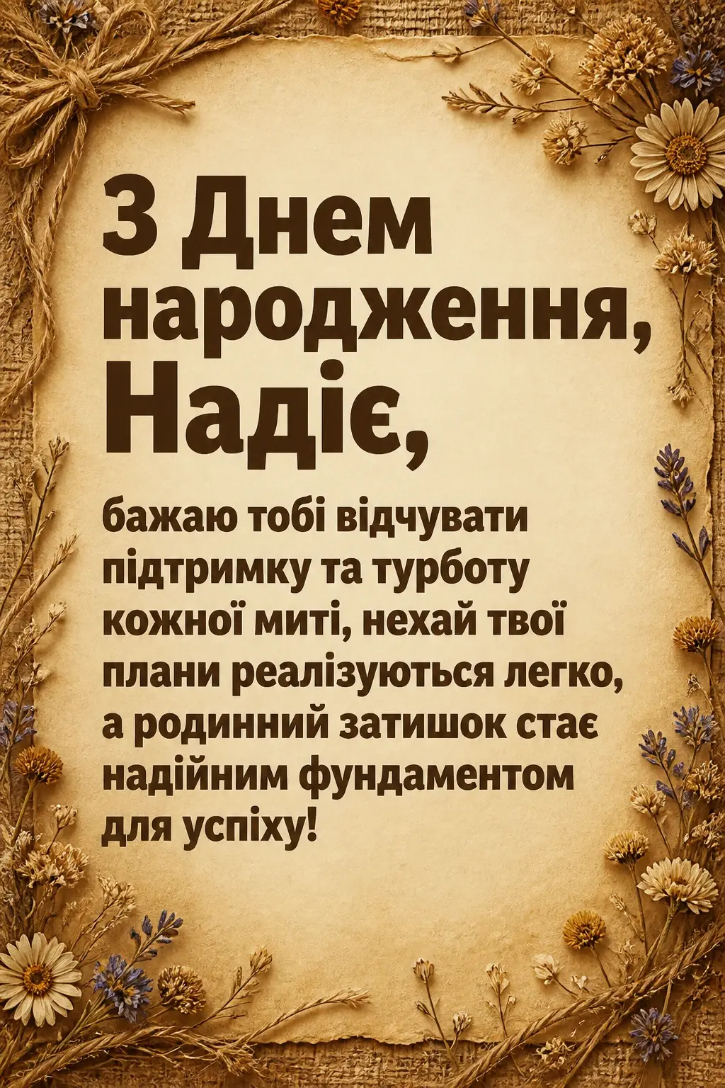 з днем народження надія