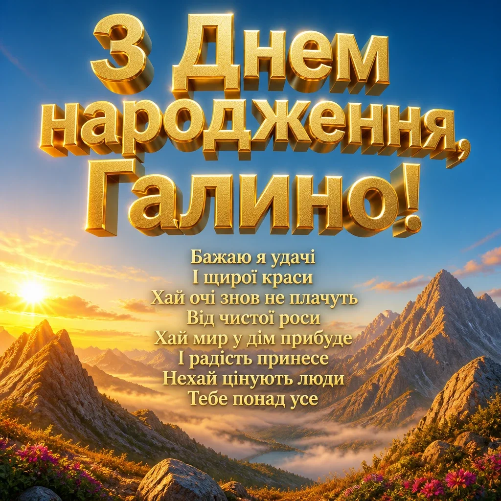 з днем народження галина з днем народження галина