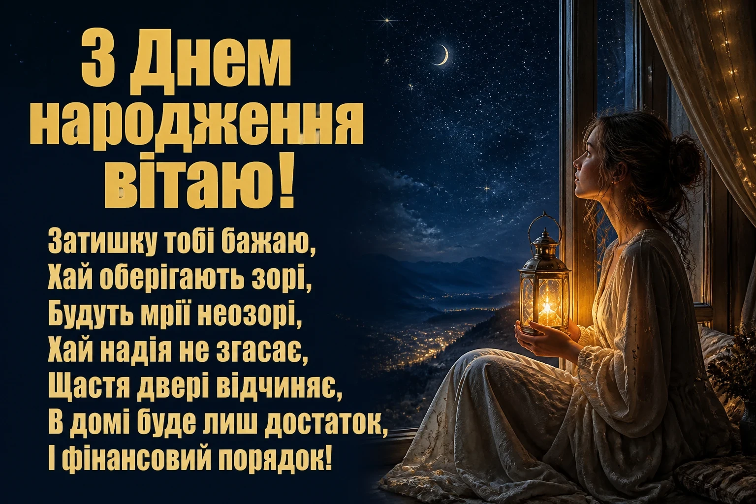 нові привітання з днем народження жінці своїми словами