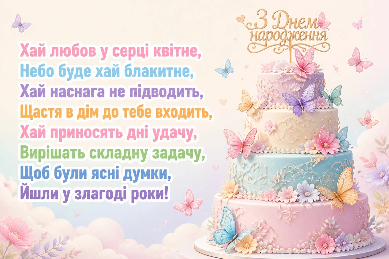 нові привітання з днем народження жінці своїми словами