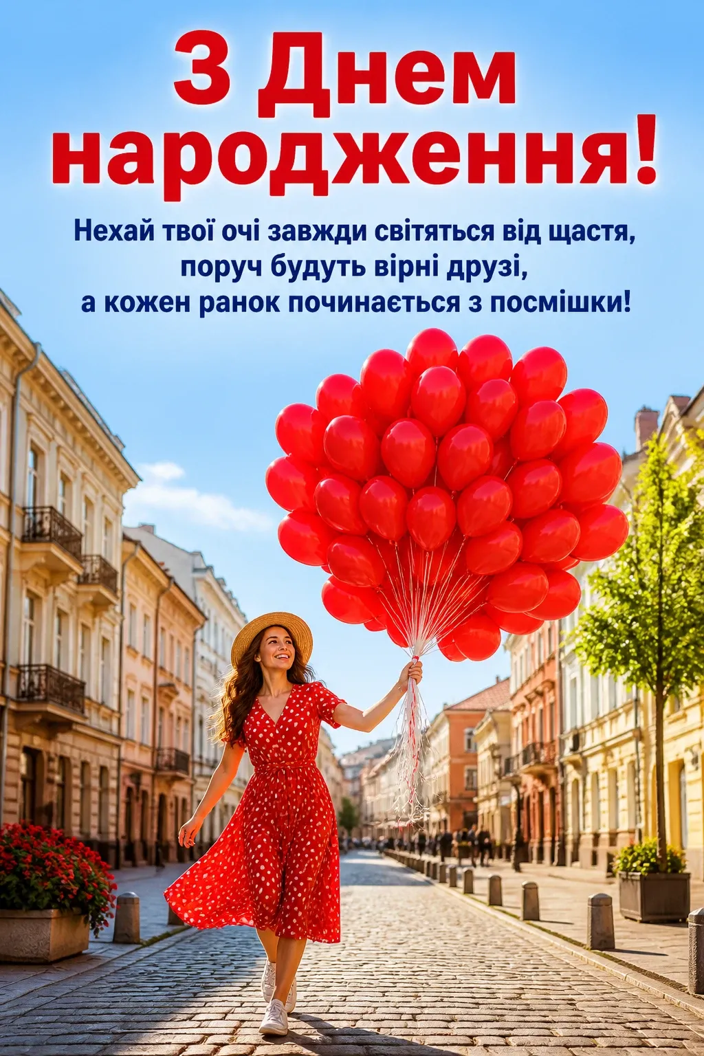 нові привітання з днем народження жінці своїми словами