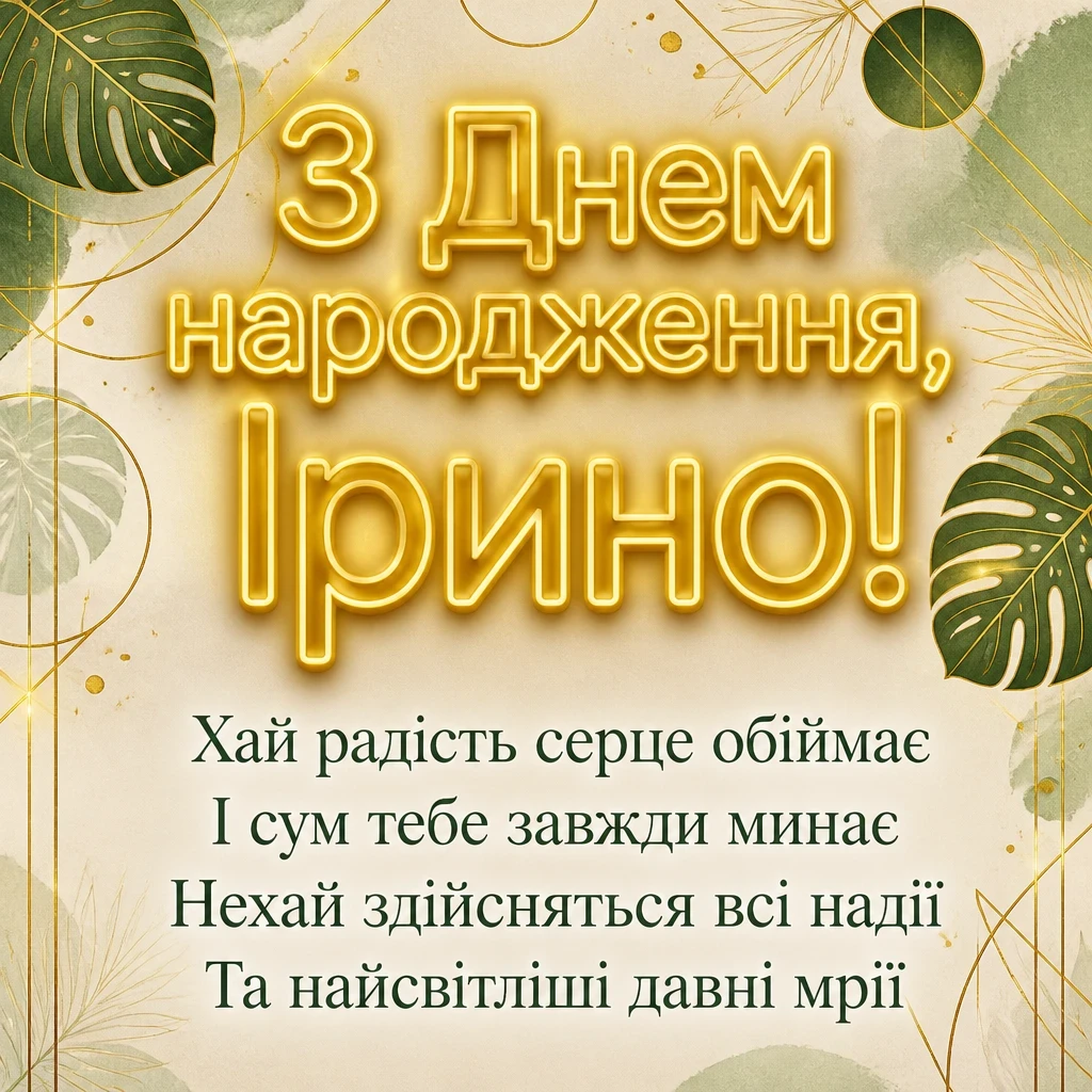 з днем народження ірина