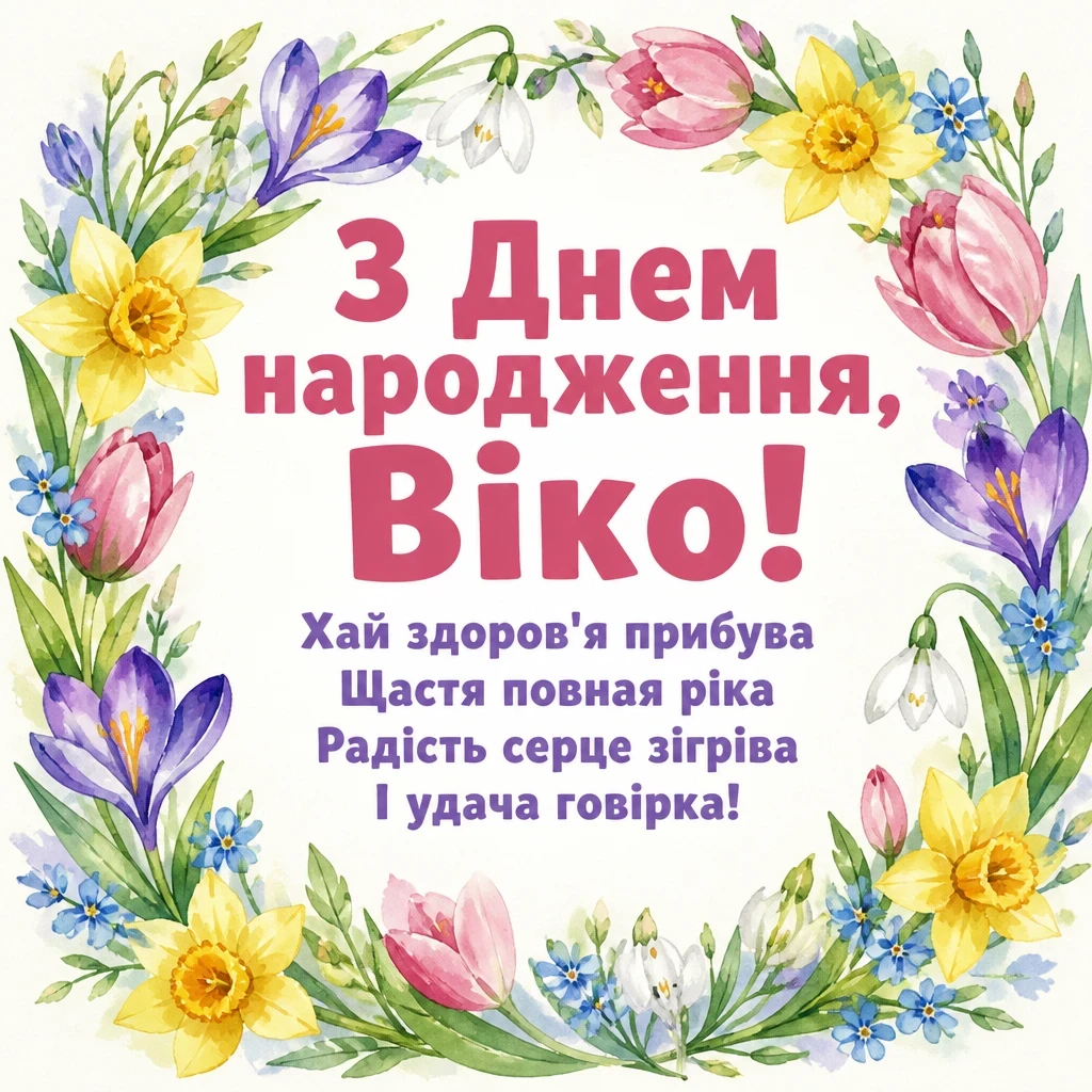 з днем народження віка
