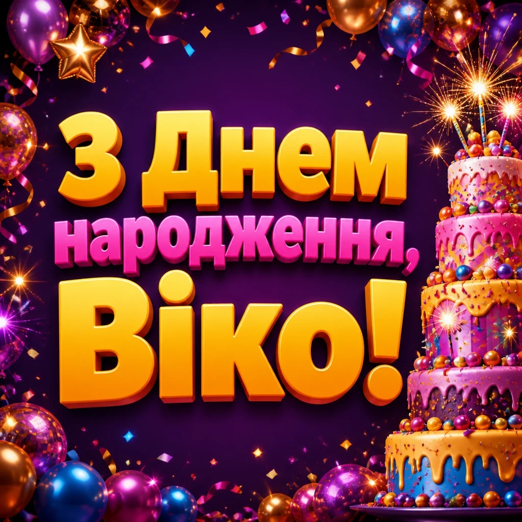 з днем народження віка