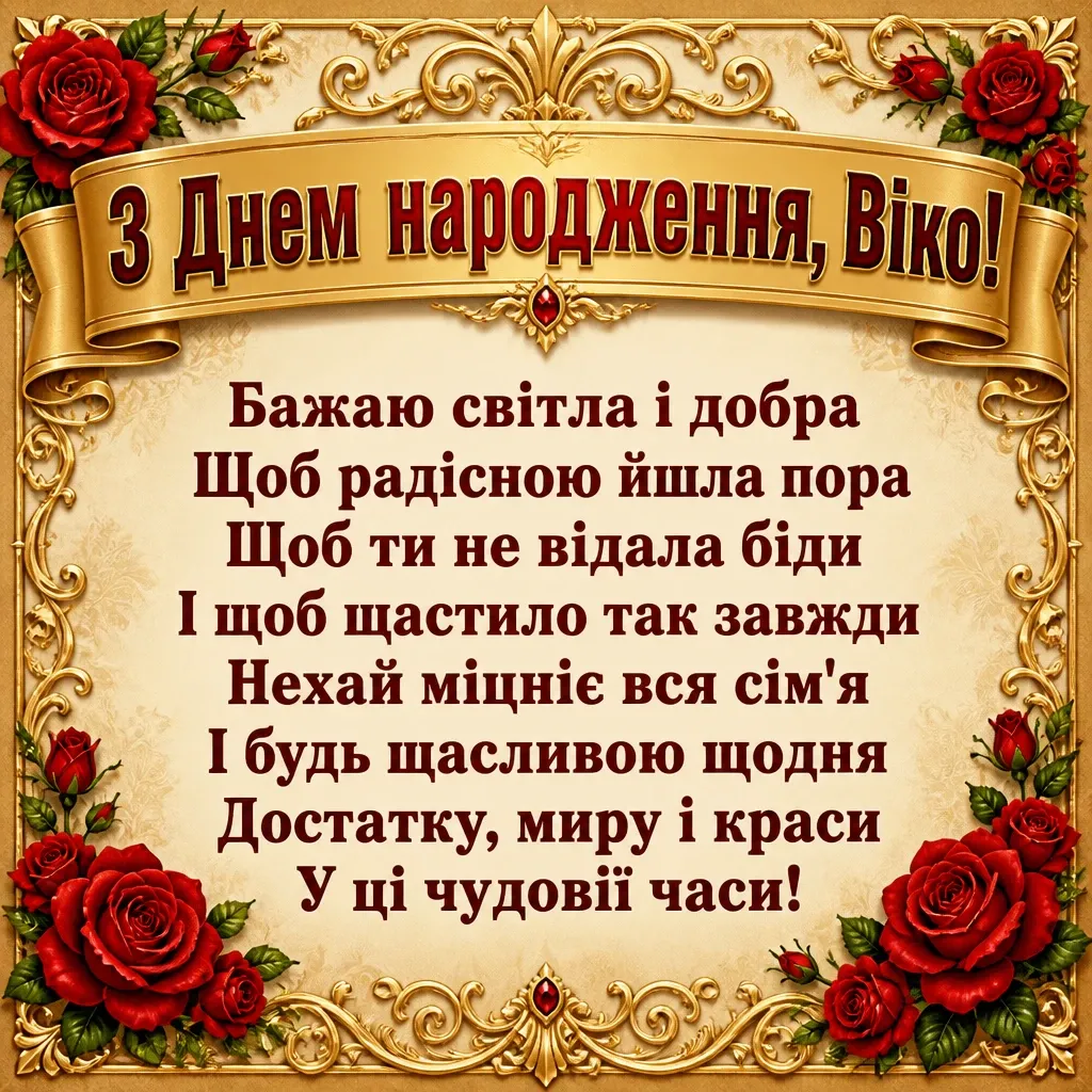 з днем народження віка