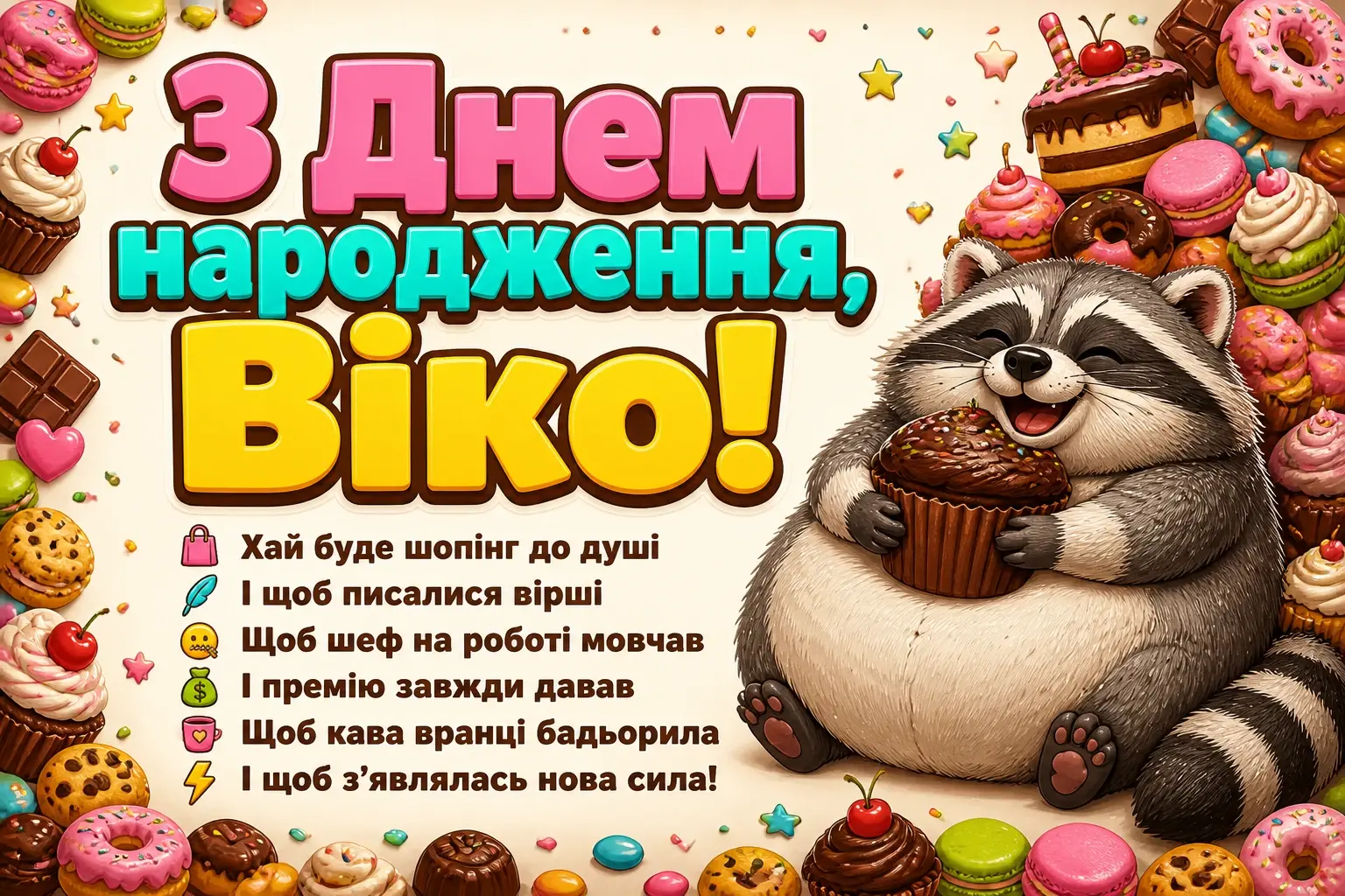 з днем народження віка