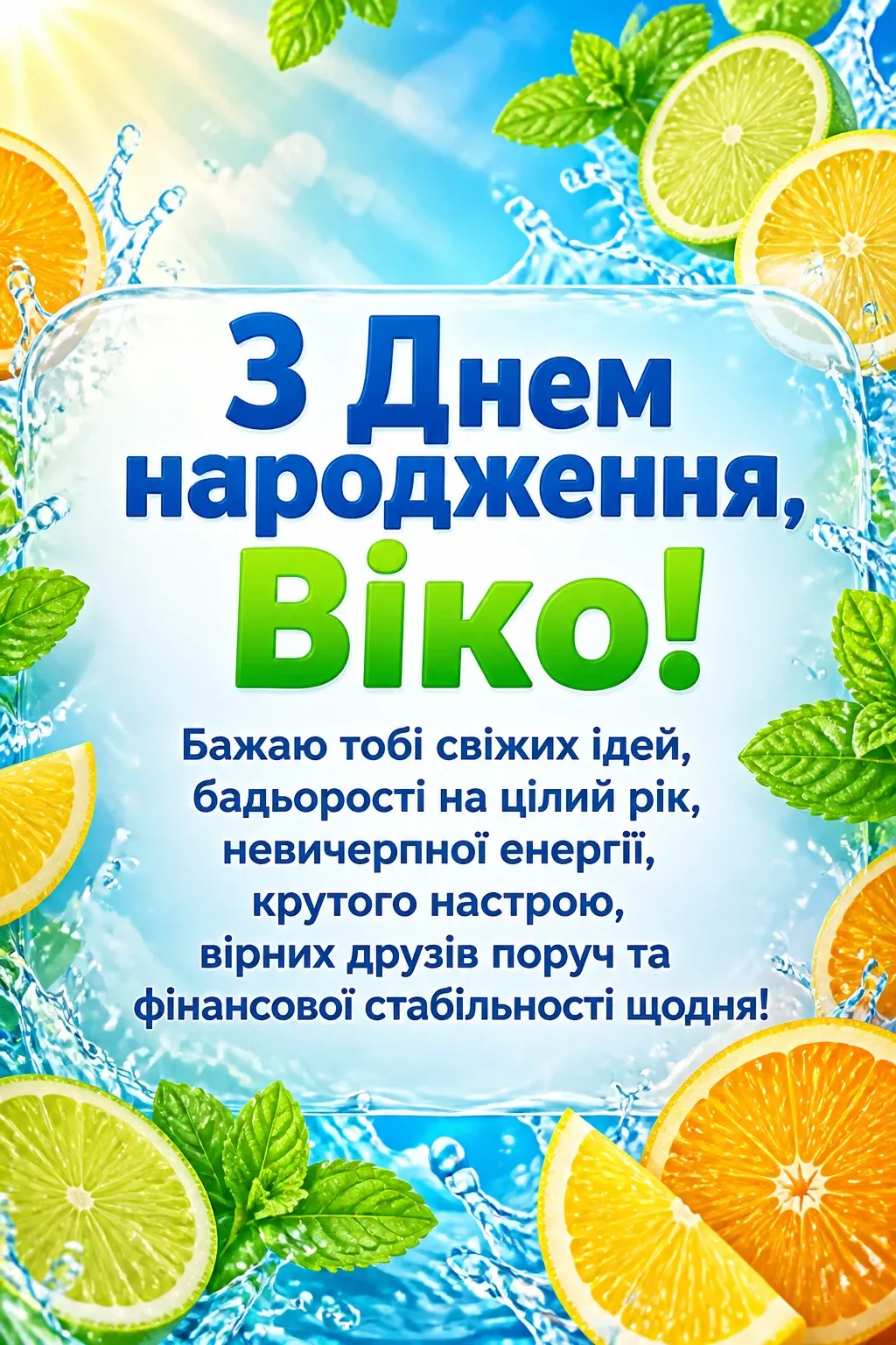 з днем народження віка