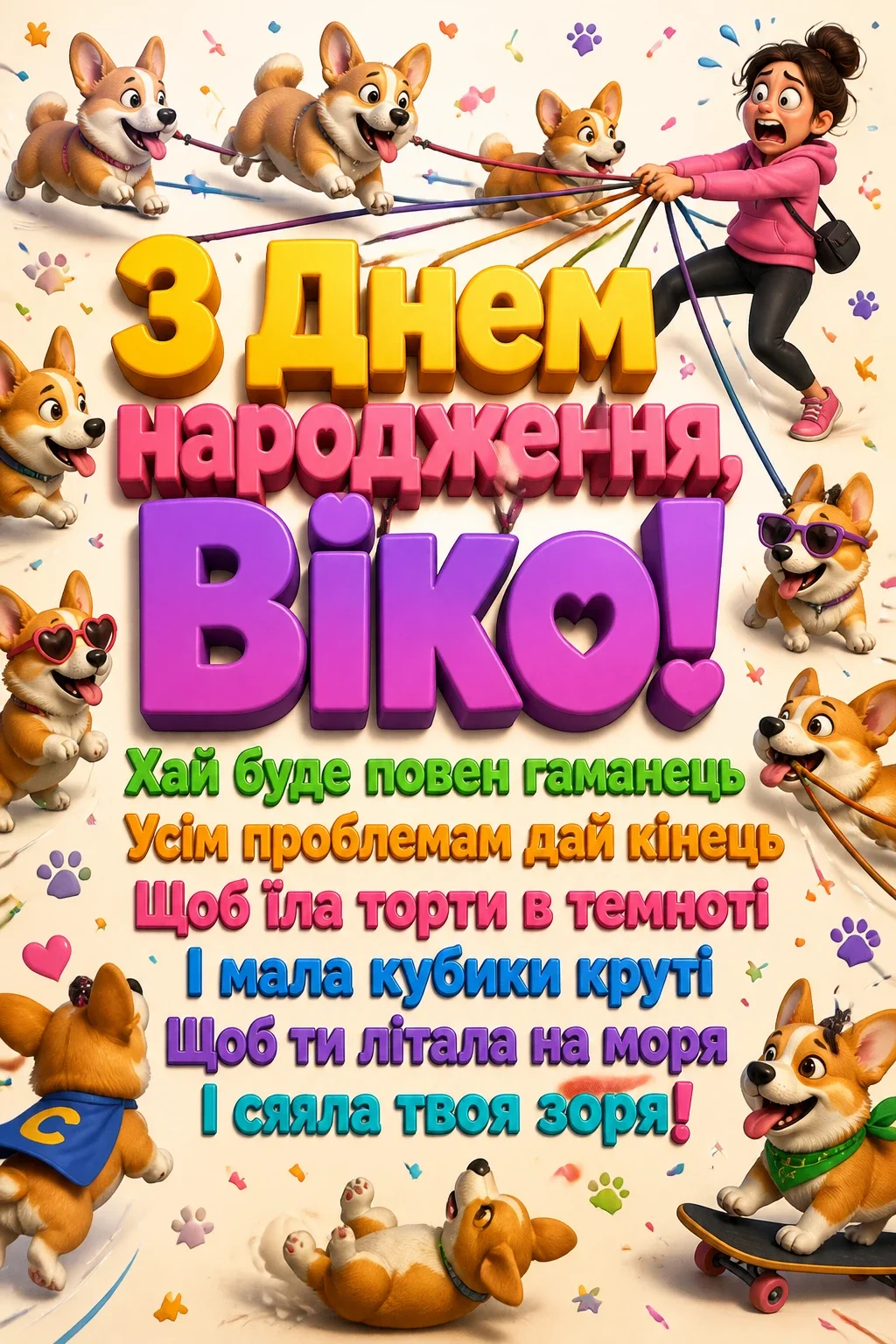 з днем народження віка