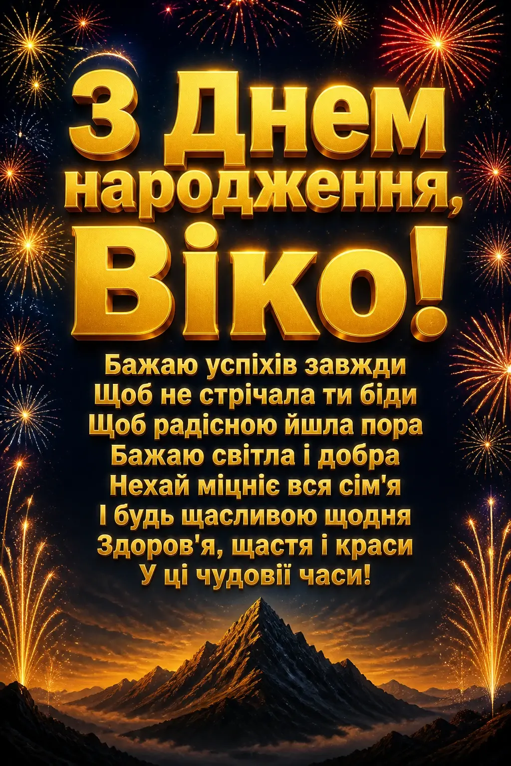 з днем народження віка