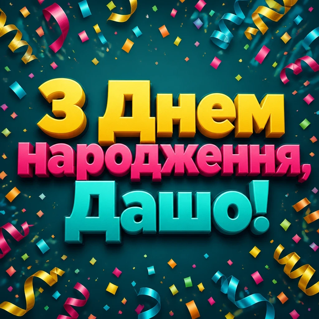 з днем народження даша